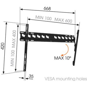 Vogel&#39;s MA 4010 dönthető rögzítő 40-80" TV-hez MA 4010