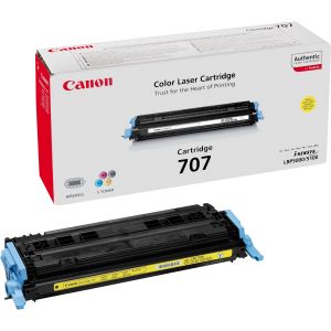 Toner Canon 707, CRG-707, sárga (yellow), eredeti