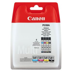 Canon CLI-581 CMYK, 2103C005, 4-pack tintapatron, többszínű, eredeti