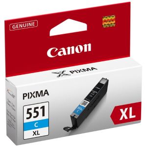 Canon CLI-551C XL tintapatron, azúr (cyan), eredeti