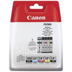 Canon CLI-581, CMYK, PGI-580, 5-pack tintapatron, többszínű, eredeti