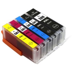 Canon CLI-581 XXL CMYK, PGI-580 XXL, 5-pack tintapatron, többszínű, alternatív