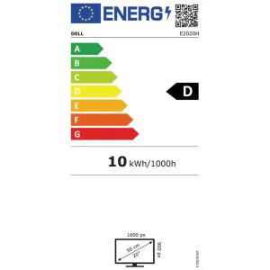 20" LCD Dell E2020H TN 16:9 5ms/1000:1/VGA/DP/3RNBD/fekete 210-AURO