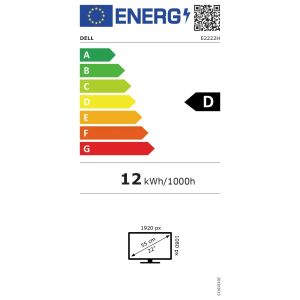 Dell / E2222H / 21,45 "/ VA / FHD / 60 Hz / 10 ms / fekete / 3RNBD 210-AZZF