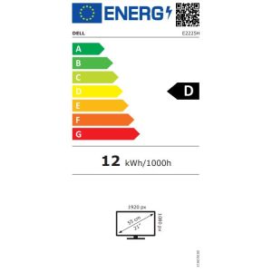 Dell/E2225H/21,45"/VA/FHD/75Hz/5ms/fekete/3RNBD 210-BNJM