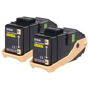 Toner Epson C13S050606 (C9300), kettős csomagolás, sárga (yellow), eredeti