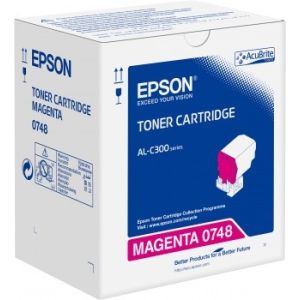 Toner Epson C13S050748 (AL-C300), bíborvörös (magenta), eredeti