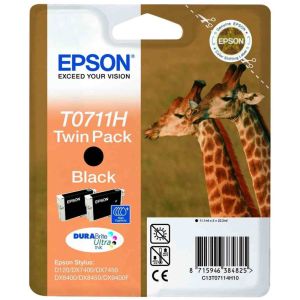 Epson T0711, kettős csomagolás tintapatron, fekete (black), eredeti