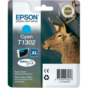 Epson T1302 tintapatron, azúr (cyan), eredeti