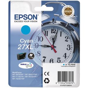 Epson T2712 (27XL), C13T27124012 tintapatron, azúr (cyan), eredeti