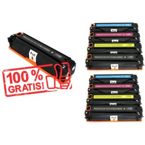 Toner 2 x HP CB540A, CB541A, CB542A, CB543A (125A) + CB540A INGYENES, többszínű, alternatív