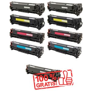 Toner 2 x HP CC530A, CC531A, CC532A, CC533A (304A) + CC530A INGYENES, többszínű, alternatív