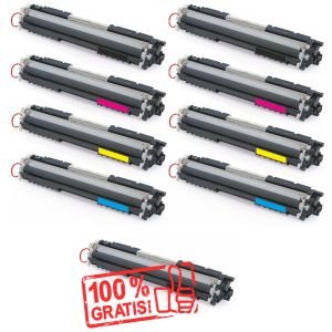 Toner 2 x HP CE310A, CE311A, CE312A, CE313A (126A) + CE310A INGYENES, többszínű, alternatív