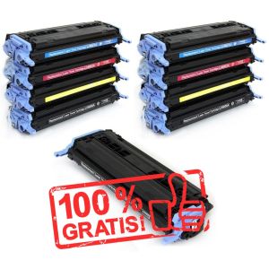 Toner 2 x HP Q6000A, Q6001A, Q6002A, Q6003A (124A) + Q6000A INGYENES, többszínű, alternatív