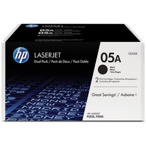 Toner HP CE505AD (05A), kettős csomagolás, fekete (black), eredeti