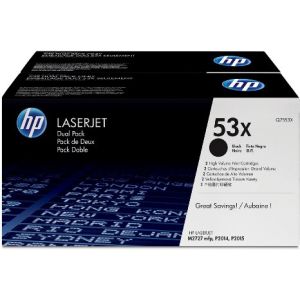 Toner HP Q7553XD (53X), kettős csomagolás, fekete (black), eredeti