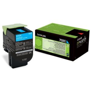 Toner Lexmark 702C, 70C20C0 (CS310, CS410, CS510), azúr (cyan), eredeti