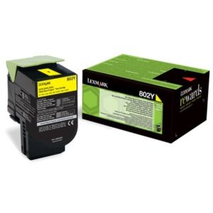 Toner Lexmark 802Y, 80C20Y0 (CX310, CX410, CX510), sárga (yellow), eredeti