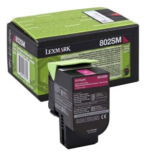 Toner Lexmark 802SM, 80C2SM0 (CX310, CX410, CX510), bíborvörös (magenta), eredeti