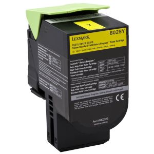 Toner Lexmark 802SY, 80C2SY0 (CX310, CX410, CX510), sárga (yellow), eredeti