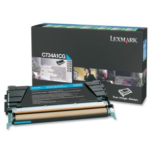 Toner Lexmark C734A1CG (C734, C736, X734, X736, X738), azúr (cyan), eredeti