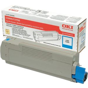 Toner OKI 43324423 (C5800, C5900, C5550), azúr (cyan), eredeti