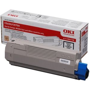 Toner OKI 43865708 (C5650, C5750), fekete (black), eredeti