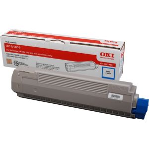 Toner OKI 44059107 (C810, C830), azúr (cyan), eredeti