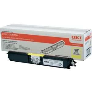 Toner OKI 44250717 (C110, C130, MC160), sárga (yellow), eredeti