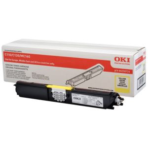 Toner OKI 44250721 (C110, C130, MC160), sárga (yellow), eredeti