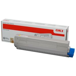 Toner OKI 44844613 (C822), sárga (yellow), eredeti