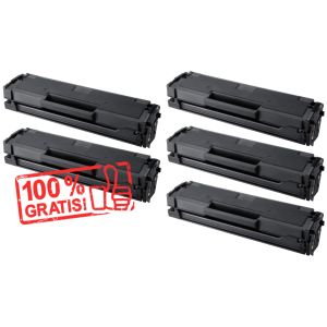 Toner 4 x Samsung MLT-D101S + MLT-D101S INGYENES, fekete (black), alternatív