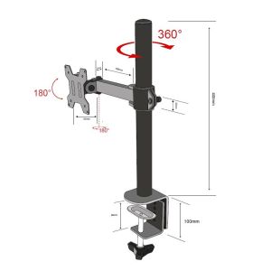 TB monitorra szerelhető egykaros TB-MO1 10-27", 10 kg VESA 100x100 TB-MO1