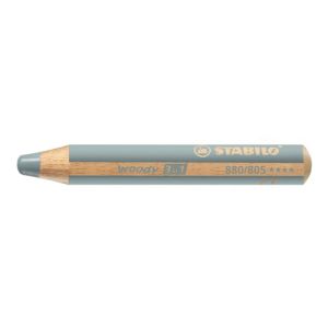 Ceruza STABILO fás 3 az 1-ben - szín, víz, viasz - ezüst