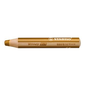 Ceruza STABILO fás 3 az 1-ben - szín, víz, viasz - arany