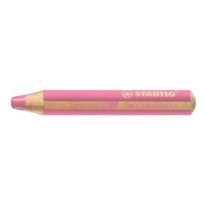 Ceruza STABILO fás 3 az 1-ben - színes, víz, viasz - rózsaszín