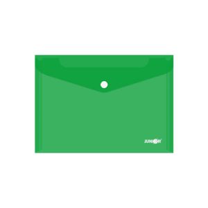 PP/A5 cipzáras borító, átlátszó/zöld