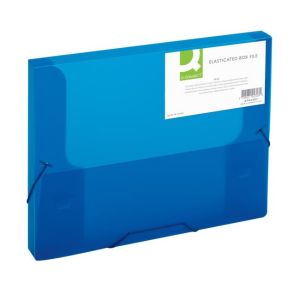 Műanyag doboz, gumiszalaggal Q-CONNECT kék