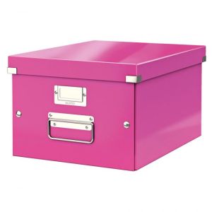 Click &amp; Store közepes doboz rózsaszín