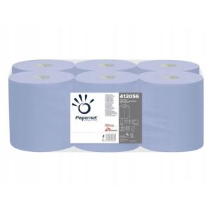 Papírtörlő tekercsben Papírháló kék, központi letekeréssel, tekercs 135 m (6 db)