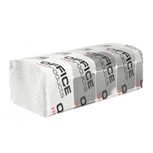 Papírtörülközők Irodai termékek ZZ 1 rétegű fehér újrahasznosított (20 db.)