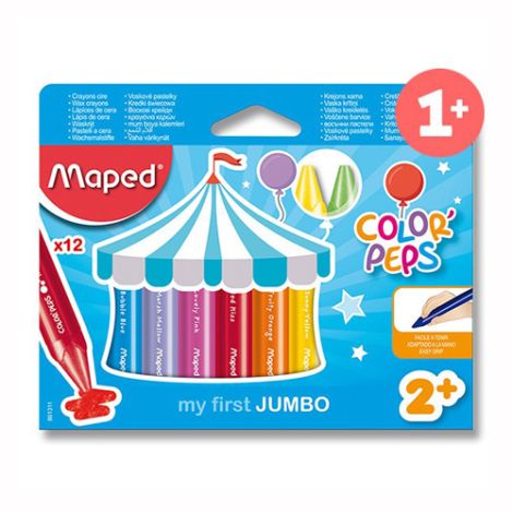 Háromszög alakú MAPED Jumbo "COLOR`PEPS" gyertyatartók, 12 db