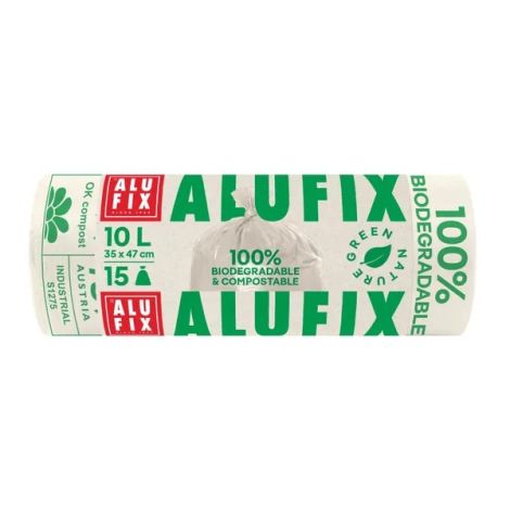 Szemeteszsákok 10L / 15db Alufix Green Nature BIO