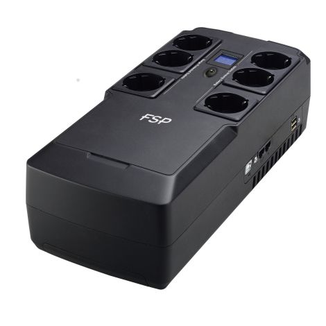 FSP UPS NanoFit 800, 800 VA / 480 W, 2xUSB táp, LCD, RJ45, offline PPF4801702