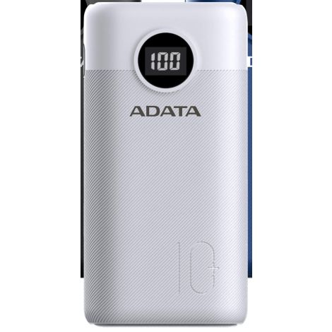 ADATA P10000QCD Power Bank 10000mAh fehér AP10000QCD-DGT-CWH