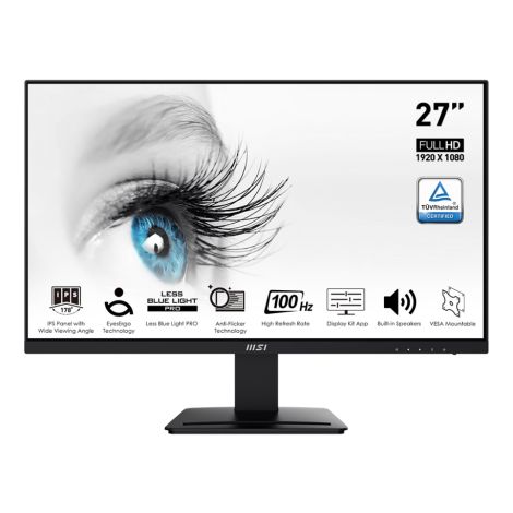 MSI Pro/MP273A/27"/IPS/FHD/100Hz/1ms/fekete/2R PRO MP273A