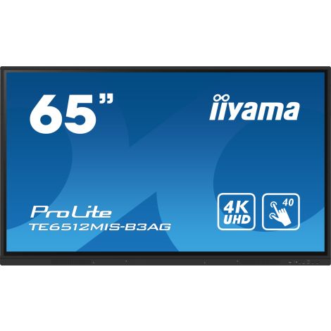 65" iiyama TE6512MIS-B3AG: IPS, 4K, 40P, USB-C TE6512MIS-B3AG