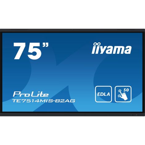 75" iiyama TE7514MIS-B2AG: IPS, 4K, USB-C, EDLÁ TE7514MIS-B2AG