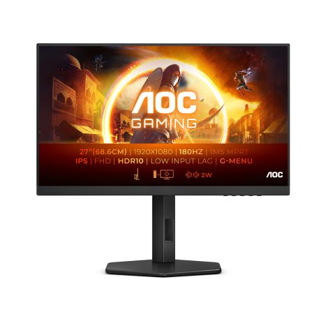 AOC Gaming/27G4X/27"/IPS/FHD/180Hz/0,5ms/Fekete/3R 27G4X