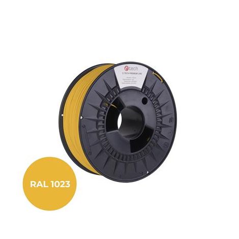 Nyomdafüzér (filament) C-TECH PREMIUM LINE, ABS, szállítási sárga, RAL1023, 1,75 mm, 1 kg 3DF-P-ABS1.75-1023